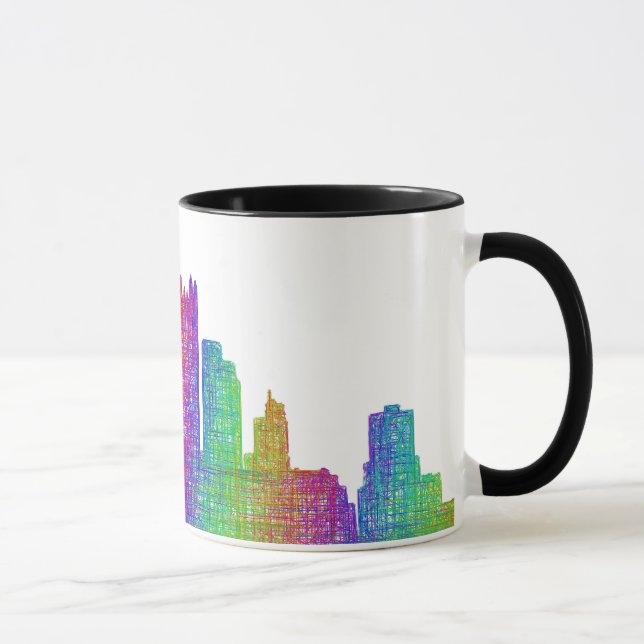 Caneca De Café Skyline de Pittsburgh (Direita)