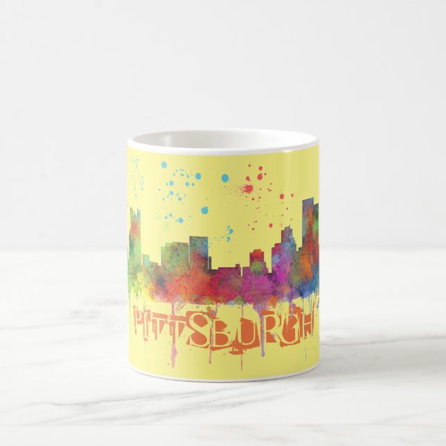 CANECA DE CAFÉ SKYLINE DE PITTSBURGH PENSILVÂNIA (Centro)