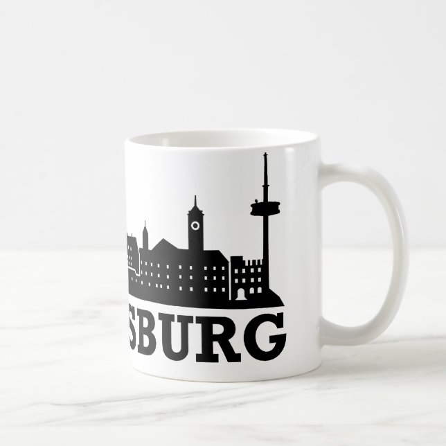 Caneca De Café Skyline de Regensburg (Direita)