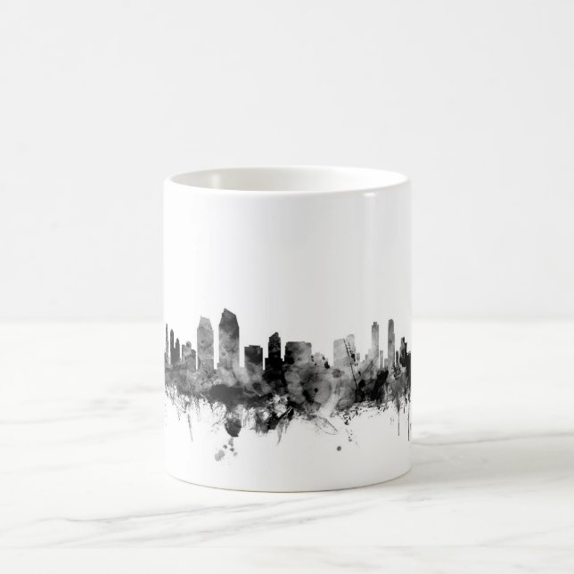 Caneca De Café Skyline de San Diego Califórnia (Centro)