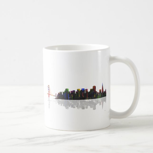 Caneca De Café Skyline de San Francisco Califórnia (Direita)