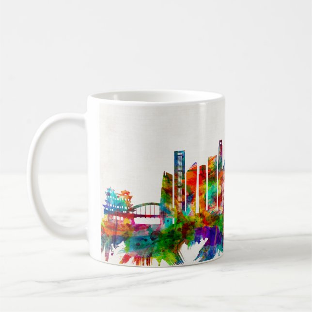 Caneca De Café Skyline de Singapura (Esquerda)