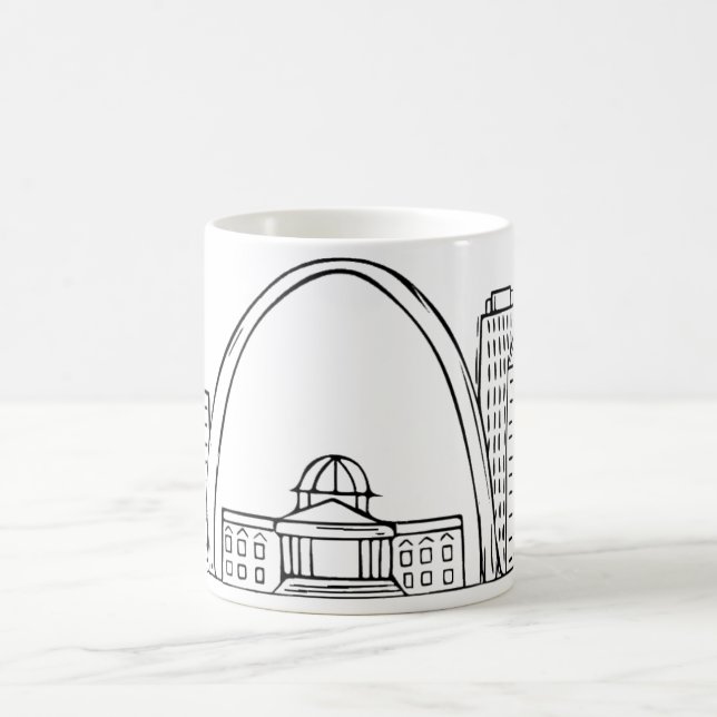 Caneca De Café Skyline de St Louis (Centro)