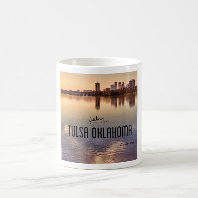 Caneca De Café Skyline de Tulsa Oklahoma (Centro)