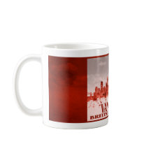 Skyline de Vancôver com grunge vermelho