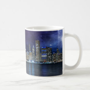 Caneca De Café Skyline do Spacey Chicago