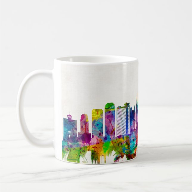 Caneca De Café Skyline Kansas City Missouri (Esquerda)