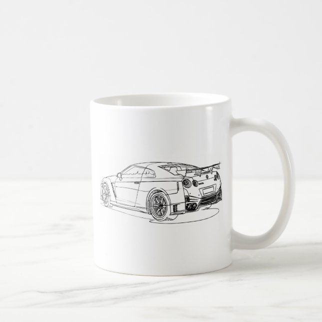 Caneca De Café Skyline R35 GTR Nismo 2017 do Nis (Direita)