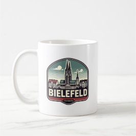 Caneca De Café Skyline Retro Bielefeld