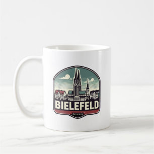 Caneca De Café Skyline Retro Bielefeld