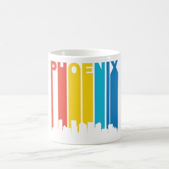 Caneca De Café Skyline retro de Phoenix (Centro)