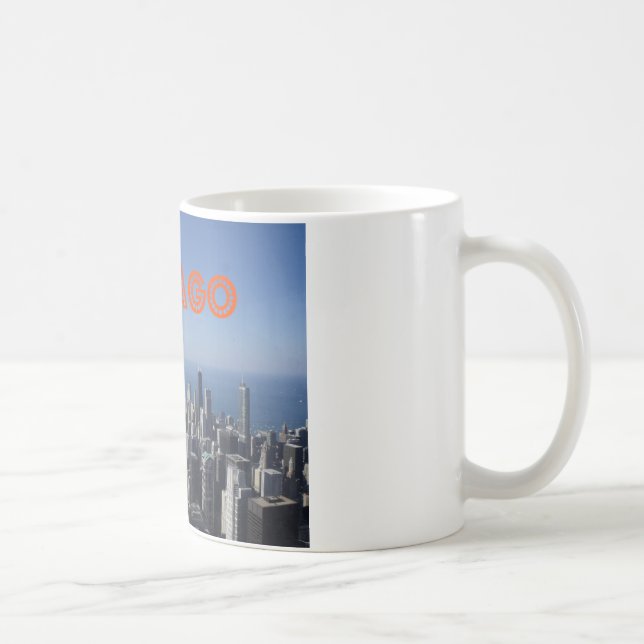 Caneca De Café Skyline T de Chicago (Direita)