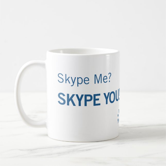 Caneca De Café Skype mim Skype que você agride (Esquerda)