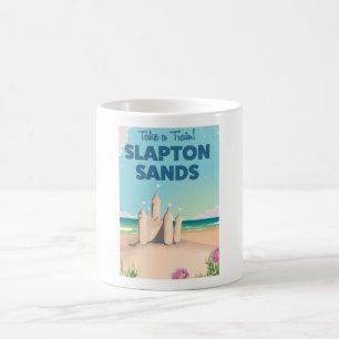 Caneca De Café Slapton Sands, poster vintage de Devon.
