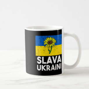 Caneca De Café Slava Ukraini Girassol Apoie A Ucrânia Masculino R