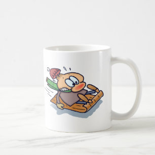 Caneca De Café Sledding, eu travo para ninguém!