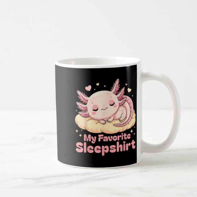 Caneca De Café Sleeng Pajamas Axolotl Favorite Sleepshirt Women G (Direita)