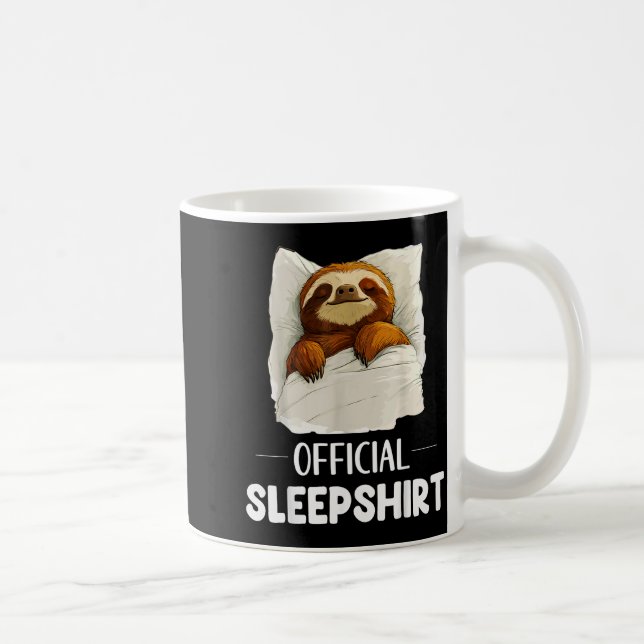 Caneca De Café Sleepshirt Cute Sleeng Sloth Animal Lovers Pajama  (Direita)