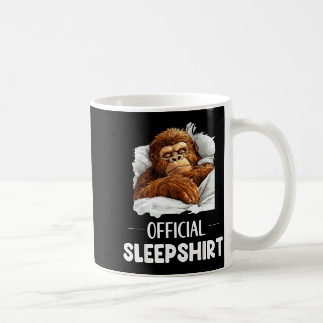 Caneca De Café Sleepshirt Sleeng Bigfoot Sasquatch Lovers Pajama  (Direita)