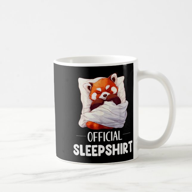 Caneca De Café Sleepshirt Sleeng Red Panda Animal Lovers Pajama  (Direita)