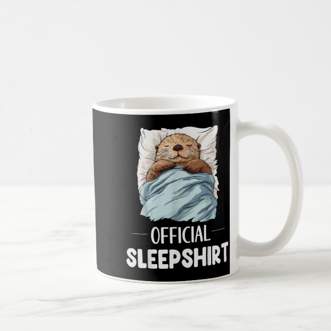 Caneca De Café Sleepshirt Sleeng Sea Otter Animal Lovers Pajama  (Direita)