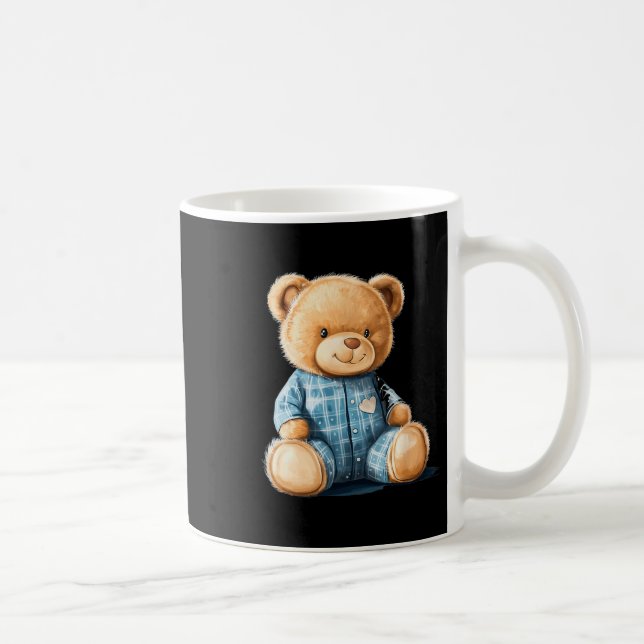 Caneca De Café Sleepy Teddy Bear In Cute Pajama Outfit  (Direita)