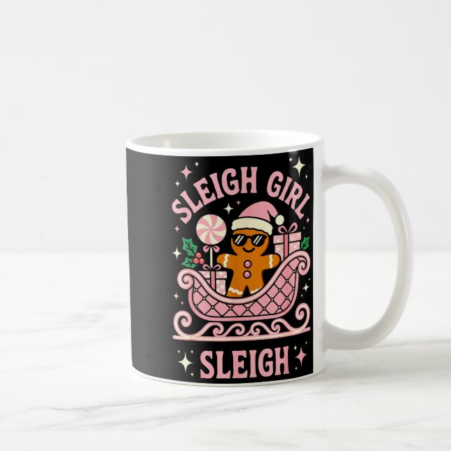 Caneca De Café Sleigh Girl Cute Cookie Christmas  (Direita)