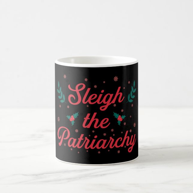 Caneca De Café Sleigh The Patriarchy Feminist Christmas (Centro)