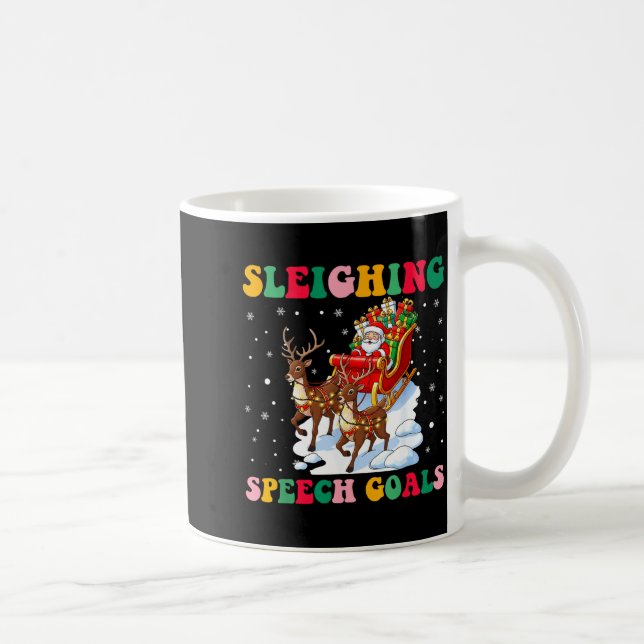 Caneca De Café Sleighing Speech Goal Reindeer Christmas Speech Sl (Direita)
