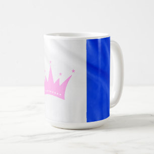 Caneca De Café SlipperyJoe arrasta bandeira do orgulho roxa branc