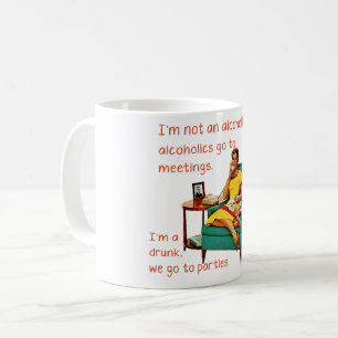 Caneca De Café SlipperyJoe socializando vintage do bebendo