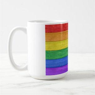 Caneca De Café SlipperyJoe's clássico arco-íris tátil feito à mão