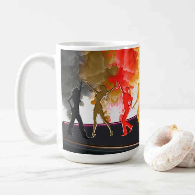 Caneca De Café SlipperyJoe's Dancing Pride Shadows gay presentes  (Com Donut)