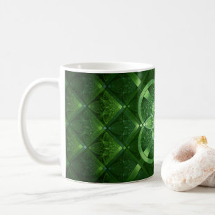 Caneca De Café SlipperyJoe's Dia de São Patrício brilhante trevo