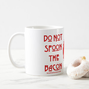 Caneca De Café SlipperyJoe's Do Not Spoon Bacon Red Warman