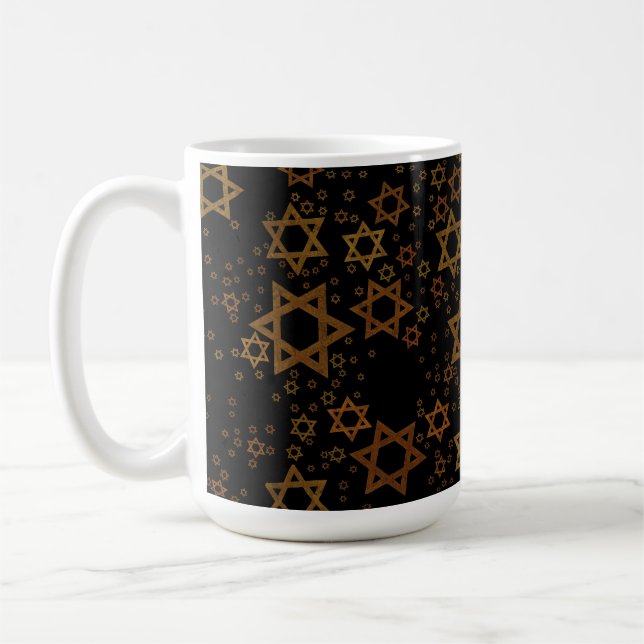 Caneca De Café SlipperyJoe's Happy Hanukkah várias estrelas de Da (Esquerda)