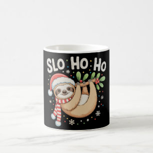 Caneca De Café Slo Ho Ho Feliz Natal da Preguiça Natal da Preguiç