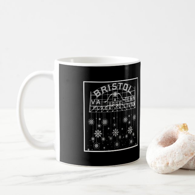 Caneca De Café Slogan Bristol Sinal de inverno (Com Donut)