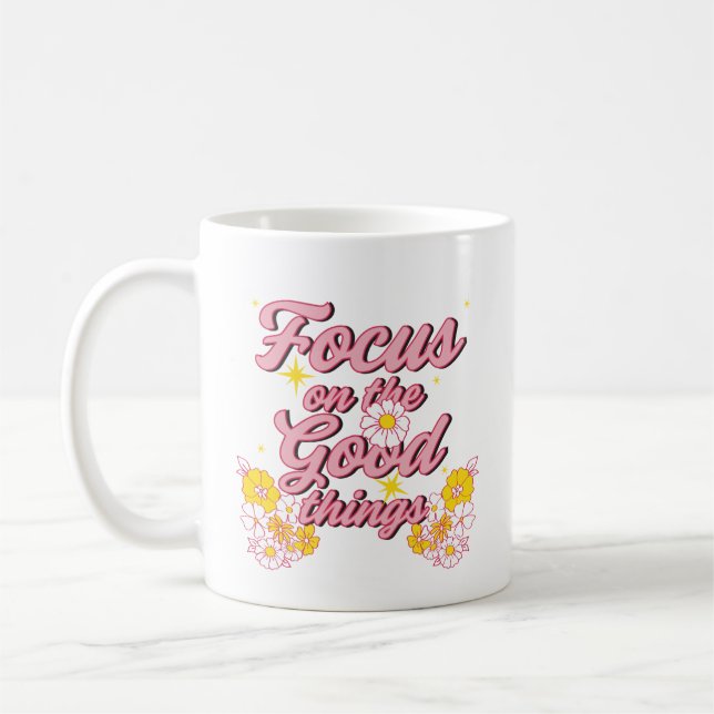Caneca De Café Slogan da Nature Soul | Foco nas coisas boas (Esquerda)