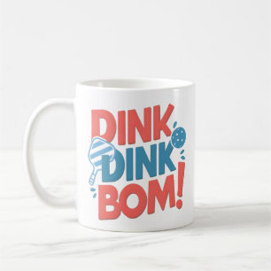 Caneca De Café Slogan Dink Boom Engraçado Pickleball