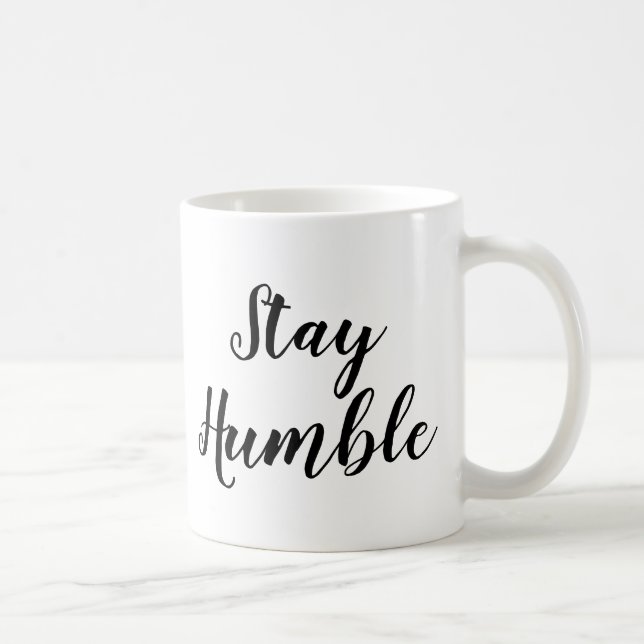 Caneca De Café Slogan Mug | Seja humilde | Cotação (Direita)