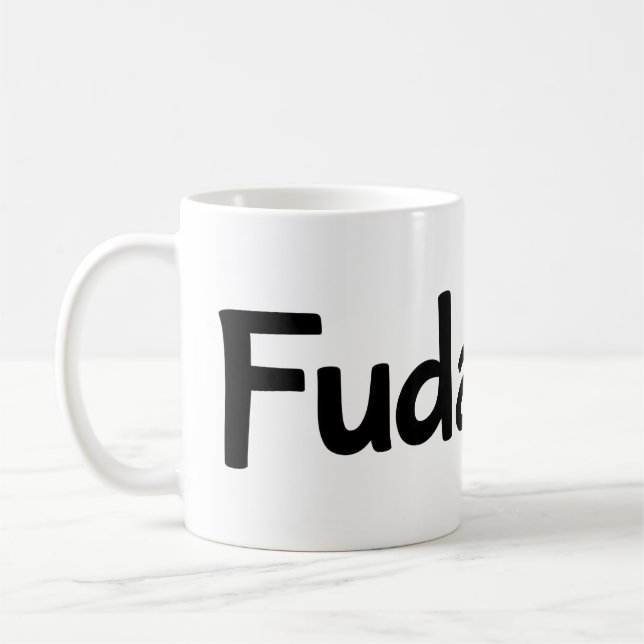Caneca De Café Slogan Preto Simples Fudanshi (Esquerda)