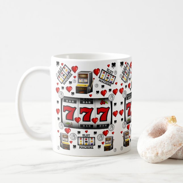 Caneca De Café Slot Machine Casino Mug (Com Donut)