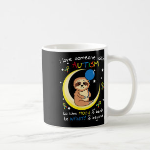 Caneca De Café Sloth Ama Alguém Com Autismo Quebra-cabeça Legal A