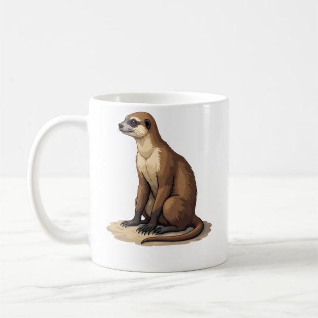 Caneca De Café Sloth Antique Engraving Retro Graphic (2) (Esquerda)