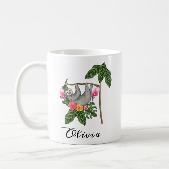 Caneca De Café Sloth Coffee Sloth Dons para ela (Esquerda)