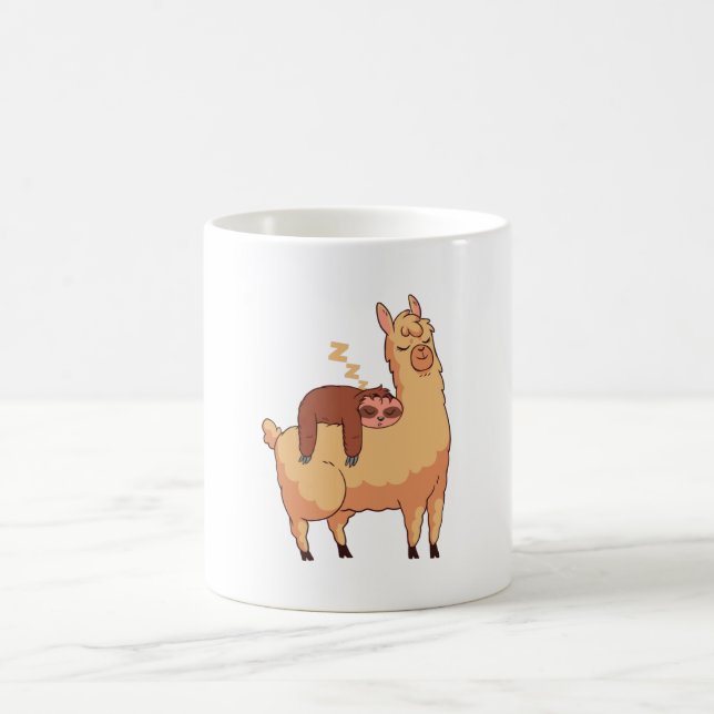 Caneca De Café Sloth Riding Lama (Centro)