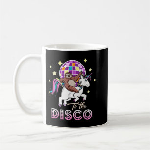 Caneca De Café Sloth Riding Unicorn To The Disco 1476