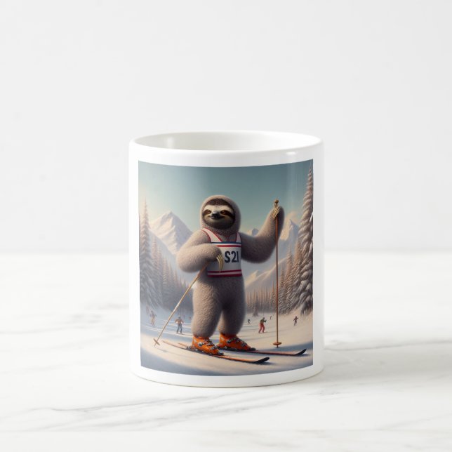 Caneca De Café Sloth Skiing (Centro)
