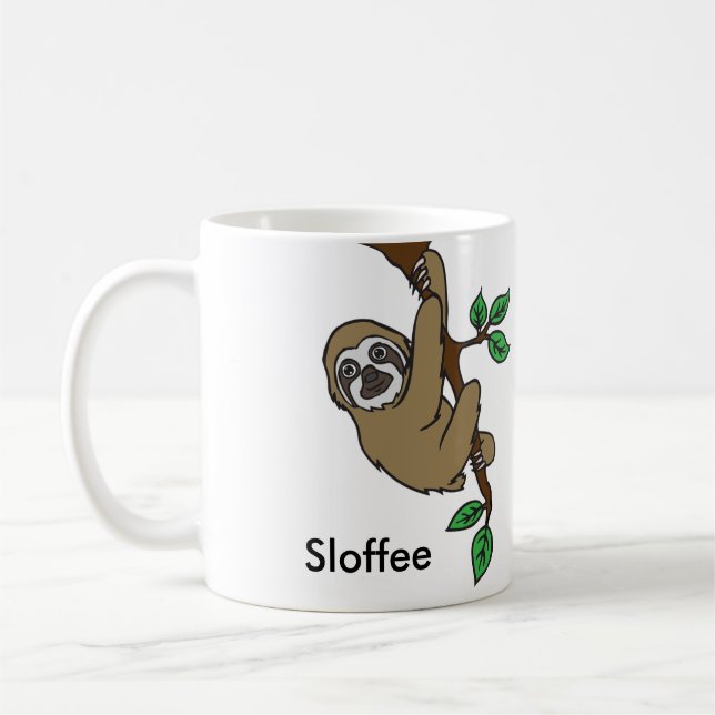 Caneca De Café Slothee! (Esquerda)